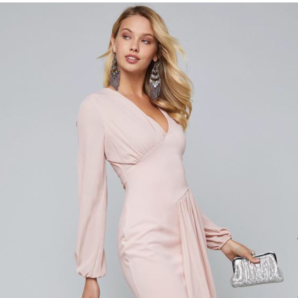 Bebe Asymmetric Drape Dress